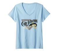 Mujer Cody Johnson Banks of The Trinity Fish Camiseta Cuello V
