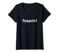 Mujer Coexistir con Respeto - Paz Compasión Bondad & Tolerancia Camiseta Cuello V