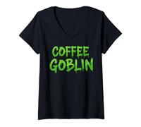 Mujer Coffee Goblin The Best Morning Wake Up Espresso Coffee Drink Camiseta Cuello V