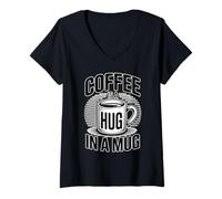 Mujer Coffee Is A Hug In A Mug Camiseta Cuello V