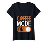 Mujer Coffee Mode On Funny Women Mother's Day Coffee For Mom Camiseta Cuello V