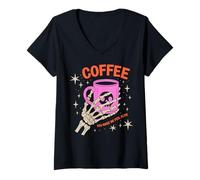 Mujer Coffee You Make Me Feel Alive Halloween Camiseta Cuello V