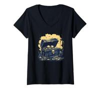 Mujer Cofre del tesoro pirata dorado para un hallazgo legendario Camiseta Cuello V