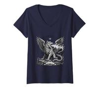 Mujer Cola de Serpiente de Marchosias, Furia Elevada Camiseta Cuello V