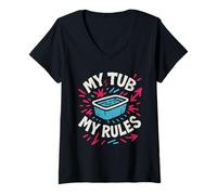Mujer Cold Plunge Ritual Gift Ice Bath Culture Terapia de Agua Camiseta Cuello V