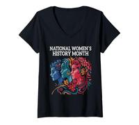 Mujer Colección de Honor del Mes Nacional de la Historia de la Mujer 2026 Camiseta Cuello V
