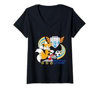Mujer Colección de la Copa Mundial Sonic The Hedgehog Camiseta Cuello V