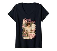 Mujer Colección de novelas Regency de Lectura de Literatura clásica Camiseta Cuello V