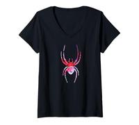 Mujer Collage de araña único para amantes de los insectos, jardinero, papá, hijo Camiseta Cuello V