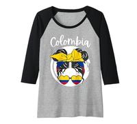 Mujer Colombia, Bandera Colombiana, Colombia Chica, Colombian Women Camiseta Manga Raglan