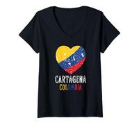Mujer Colombia Cartagena Camiseta Cuello V