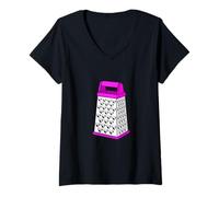 Mujer Color Rosa Love-Hurts Pink Graphic Camiseta Cuello V