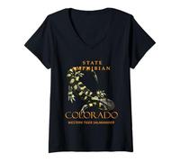 Mujer Colorado Territory Anfibio La Salamandra Tigre Barrada Camiseta Cuello V