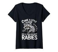 Mujer Come A Little Closer and I'Ll Teach You About Rabies Camiseta Cuello V