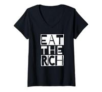 Mujer Come A LOS Ricos Camiseta Cuello V
