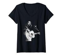 Mujer Comedia Músico Billy Connolly Cambridge Folk Fest 1978 Camiseta Cuello V