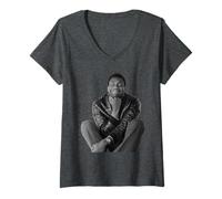 Mujer Comediante Lenny Henry Stand-Up Tiswas Actor 1982 Camiseta Cuello V