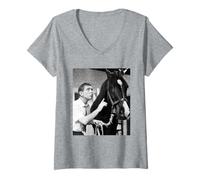 Mujer Comediante Norman Wisdom & Nellie The Horse The Early Bird Camiseta Cuello V