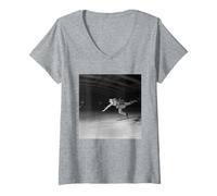 Mujer Comediante Norman Wisdom On Ice Trouble In Store Actor 1953 Camiseta Cuello V