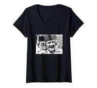 Mujer Comediante Tommy Cooper Magic Sonriendo de Oreja a Oreja 1977 Camiseta Cuello V