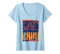 Mujer Cómic Retro de Popeye The Sailor Man Oil OYL Pop Art Camiseta Cuello V