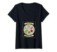 Mujer Comida Tradicional de Pascua Seder Cena Vintage Pesaj Camiseta Cuello V