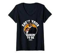 Mujer Coming to America She's Your Queen to Be Camiseta Cuello V