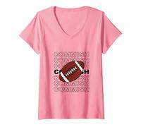 Mujer Comisionado Draft Fantasy Football Respeto The Commish Camiseta Cuello V
