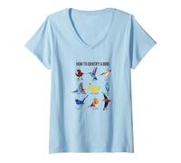 Mujer Cómo identificar un pájaro - Birds Photo Wildlife Photography Camiseta Cuello V