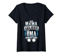Mujer Como mamá amada como una abuela idolatrada - abuela Camiseta Cuello V