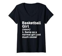 Mujer Como una chica normal, una chica de baloncesto mucho más fresca Camiseta Cuello V