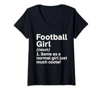 Mujer Como una chica normal, una chica de fútbol mucho más fresca Camiseta Cuello V