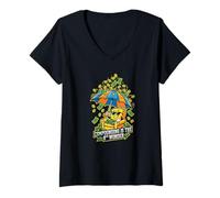Mujer Compounding es la octava Mascota de ingresos pasivos Maravillosos Camiseta Cuello V