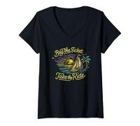 Mujer Comprar el boleto Take The Ride - Sailboat Sunset Adventure Camiseta Cuello V