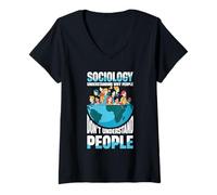 Mujer Comprender por qué Las Personas no Entienden a Las Personas Sociología Camiseta Cuello V