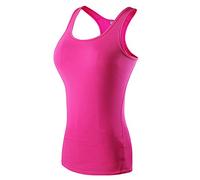 Mujer Compresión Top Sports Chaleco Dry Fit Camiseta de Fitness sin Mangas para Fitness, Yoga y Correr Deportiva Rosa S
