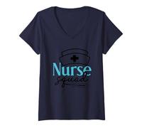 Mujer Comunidad de Cuidadores de Confianza Nurse Squad Camiseta Cuello V