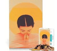 Mujer con Traje de Rayas,Rompecabezas de 1000 Piezas para Adolescentes,estimulación cognitiva,Divertido,Cierre Seguro,sin Piezas Sueltas,una Forma entretenida de Pasar el Tiempo Libre (38x26cm)