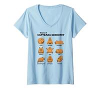 Mujer Conceptos Básicos De La Geometría del Carpincho Carpincho Camiseta Cuello V