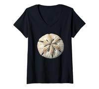 Mujer Concha Marina de Sand Dollar Camiseta Cuello V