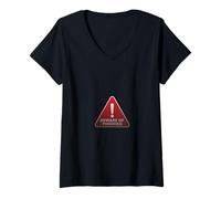 Mujer Conciencia de Seguridad cibernética para sobrevivientes de Phishing Manténgase Alerta Camiseta Cuello V