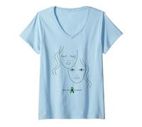 Mujer Conciencia del Trastorno Bipolar, Salud Mental, Trastorno Bipolar Camiseta Cuello V