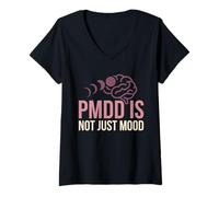 Mujer Conciencia PMDD PMDD Apoya la Salud hormonal de la Fase lútea Camiseta Cuello V
