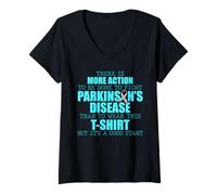 Mujer Concientización sobre la enfermedad de Parkinson desgaste guerrero sobreviviente Camiseta Cuello V