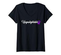 Mujer Concientización sobre violencia doméstica sobre abuso narcisista indoluble Camiseta Cuello V