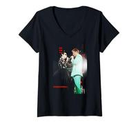 Mujer Concierto de Annie Lennox & David Bowie Freddie Mercury Camiseta Cuello V