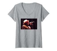 Mujer Concierto en Cardiff de Van Morrison Singer St David's Hall Camiseta Cuello V