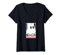 Mujer CONCUR Ellefoot - Pie de Elefante con Ojos Retro Camiseta Cuello V