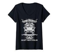 Mujer Conductor de autobús Escolar Papá como un Normal, Excepto Mucho más Fresco Camiseta Cuello V