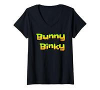 Mujer Conejito Binky estilo graffiti Camiseta Cuello V